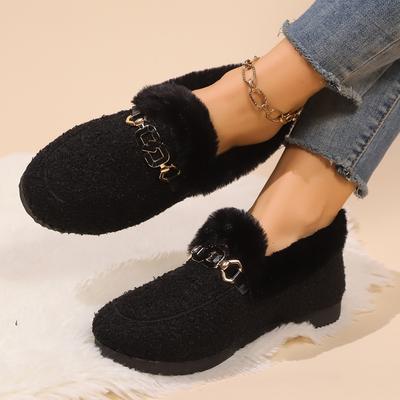 Роскошные мокасины с подкладкой из овечьей шерсти, женская обувь из овечьей шерсти, женские зимние туфли без застежек на пуховой подошве из хлопковой шерсти, мокасины, женские босоножки