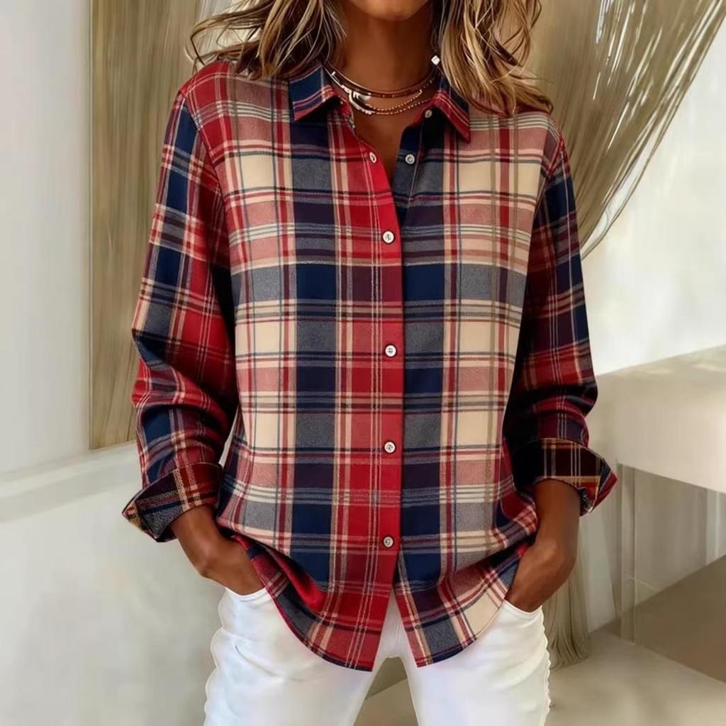 Women's 3D Digital Print Shirt - European & American Trend, Spring/Autumn 2025