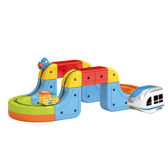 8/18/26/32/38 шт./набор Магнитный набор железнодорожных путей для поезда Сделай сам Гоночный автомобиль Кубический рельс Мальчики Девочки Не поддающийся гравитации Строительный набор Малыши