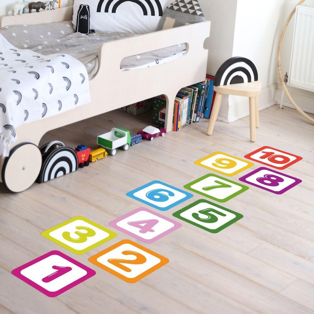 Parent-child Hopscotch Floor Stickers 10/15/20cm Number Grid Sticker  Kindergarten Ornament