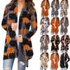 Women's Halloween Long Sleeve Cardigan Cardigan Spooky Pattern Top Coat