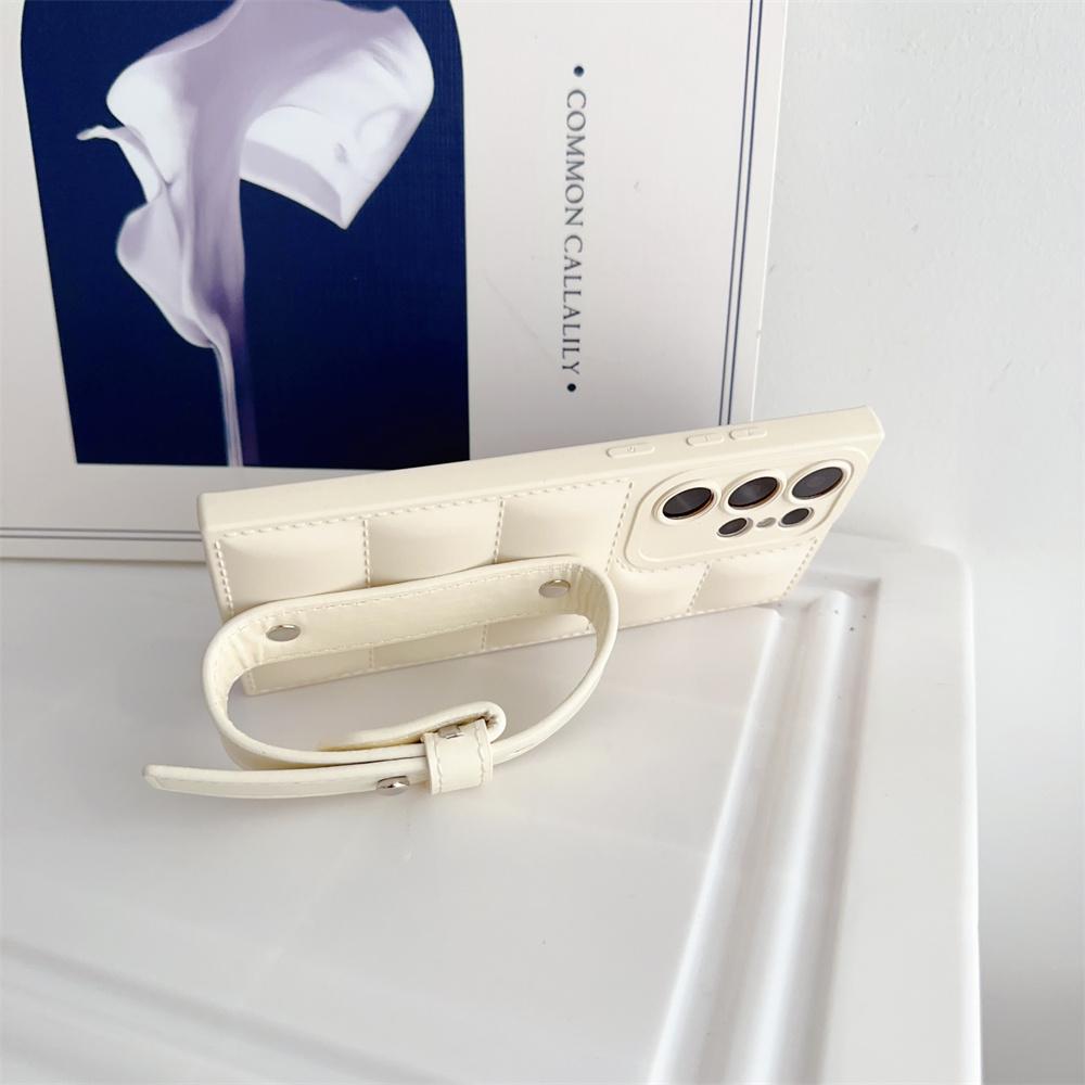 Down Jacket Wrist Strap Soft Case for Samsung Galaxy S24 S23 S22 S21 Ultra Plus S20 S23 FE Cover A33 A34 A3 A13 A3 A23 A2 A