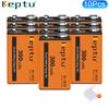 KEPTU 9V 300mAh долговечные аккумуляторные батареи для беспроводных микрофонов, гитар и дымовых извещателей