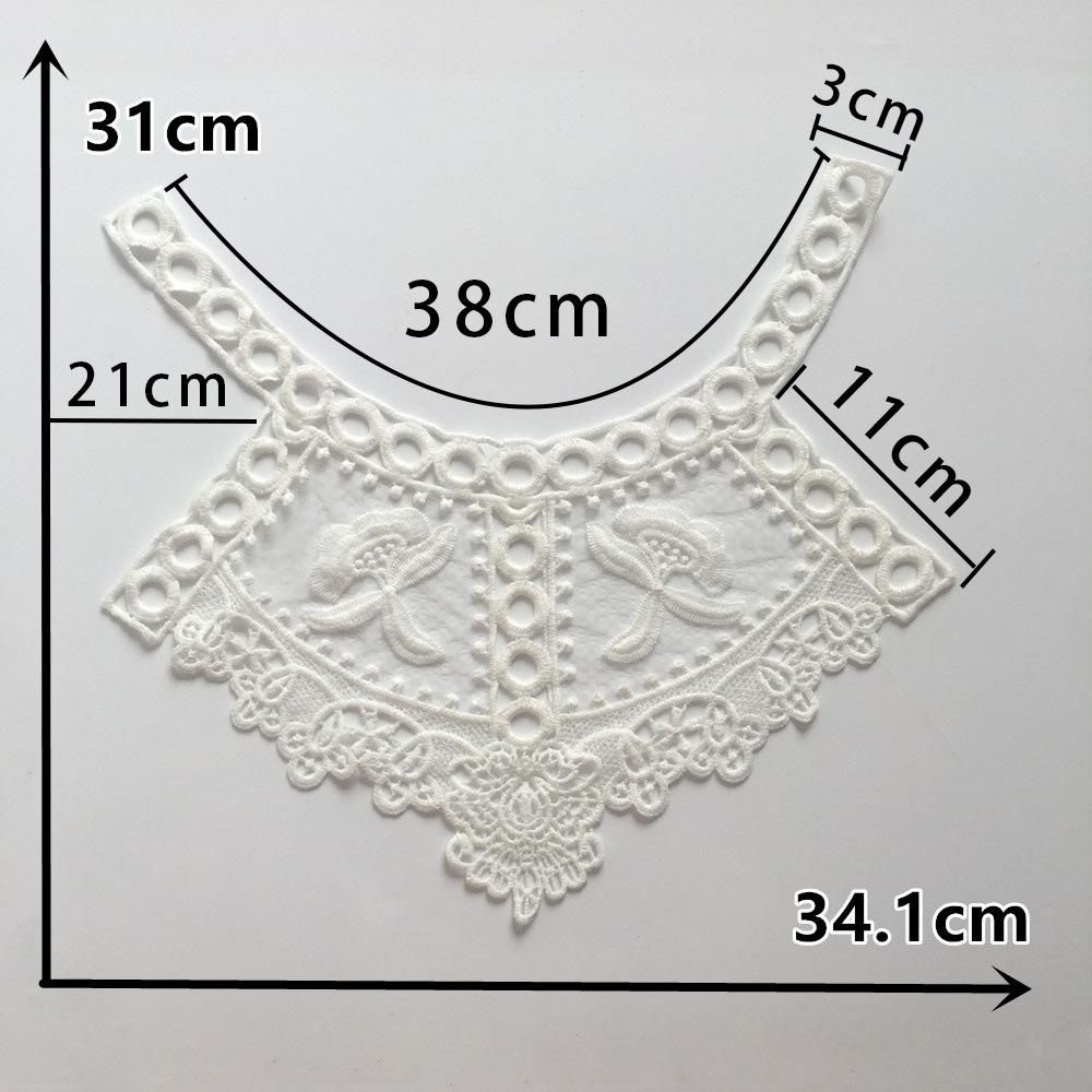 White I Milk Silk Embroidery Hollow Collar Sewing Lace Diy Decoration With Clothing Accessories Collar Accessories