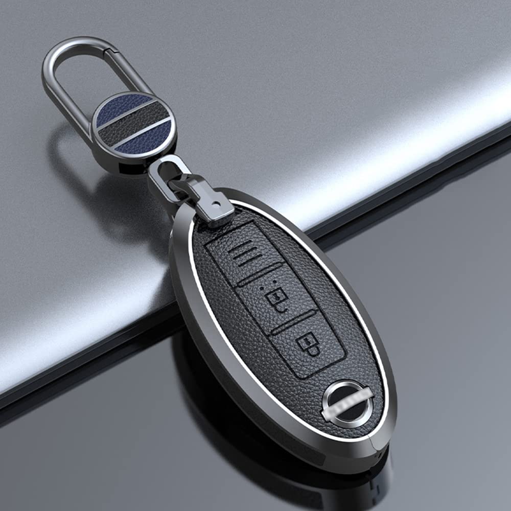 Чехол для смарт-ключа для ключа не подходит для Nissan March Алюминиевая кожа [ontto] Nissan, чехол, винты, стильный, Serena, Note, Cube, Elgrand, Skyline,