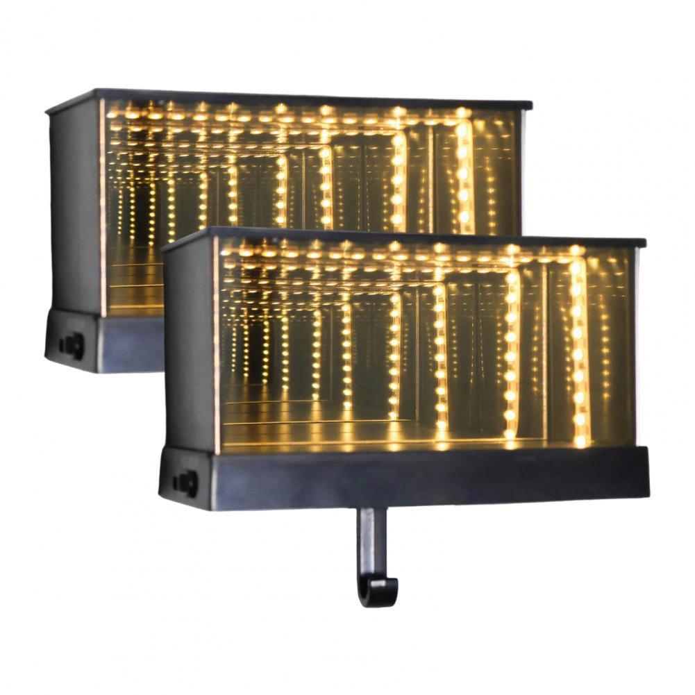 1/2Pcs LED Light-up Car Garage Key Hanger Wall Mount Mirror Garage Key Holder Home Office Entryway Decorative Key Hook Rack