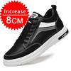 Fashion New Men's Height-increasing Sports Shoes with an Inner Height of 8 Cm, Casual Shoes for Men, Genuine Leather Elevator Shoes