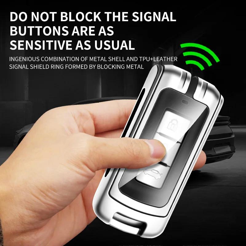 Для Mitsubishi Xpander Outlander ASX Pajero Eclipse Cross Montero Чехол-оболочка из цинкового сплава и кожи для автомобильного пульта ДУ Аксессуары