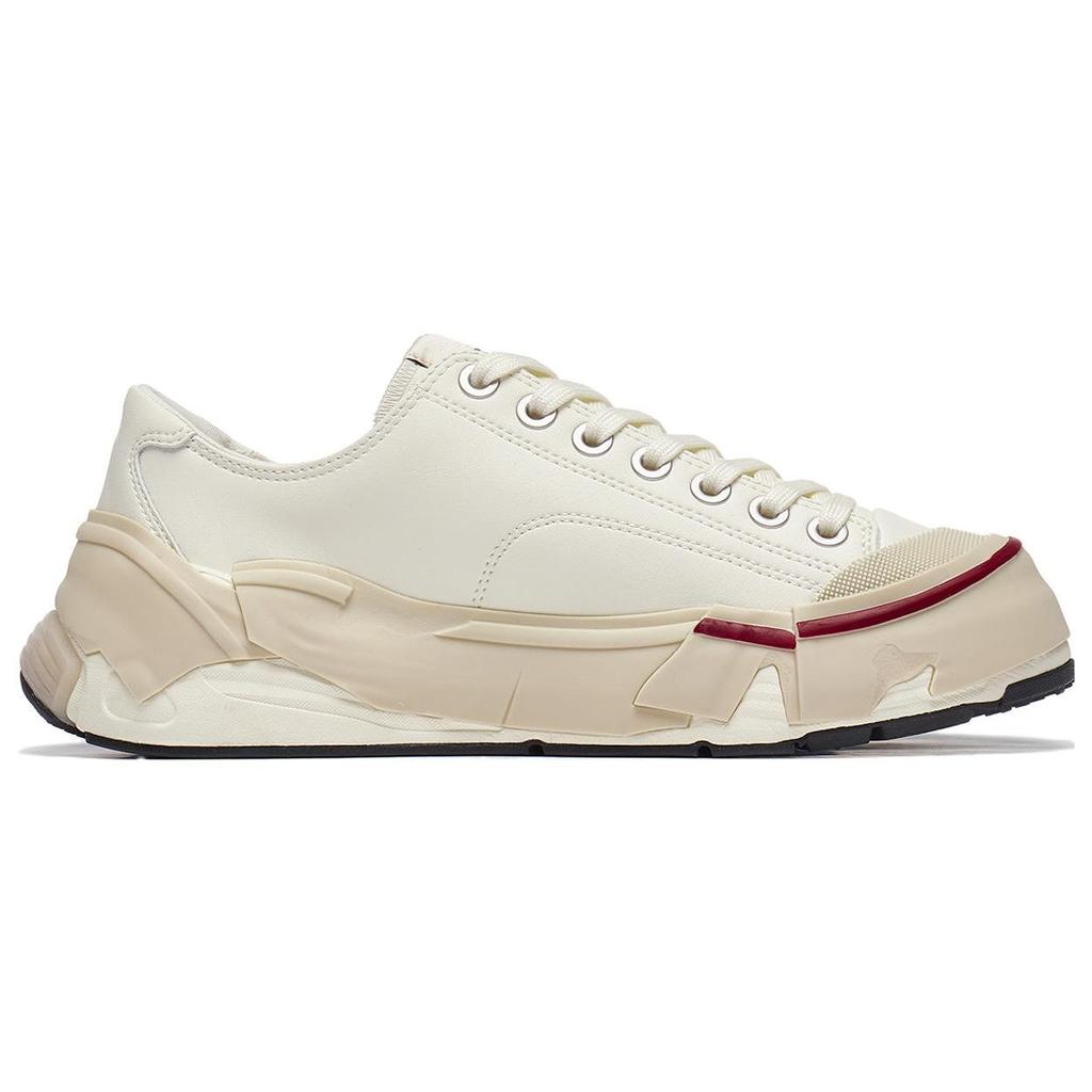 Li Ning No Limits Color Block Comfortable Non-Slip Lightweight Low-Top Skate Shoes Women Sneaker Off-White AZGT082-1