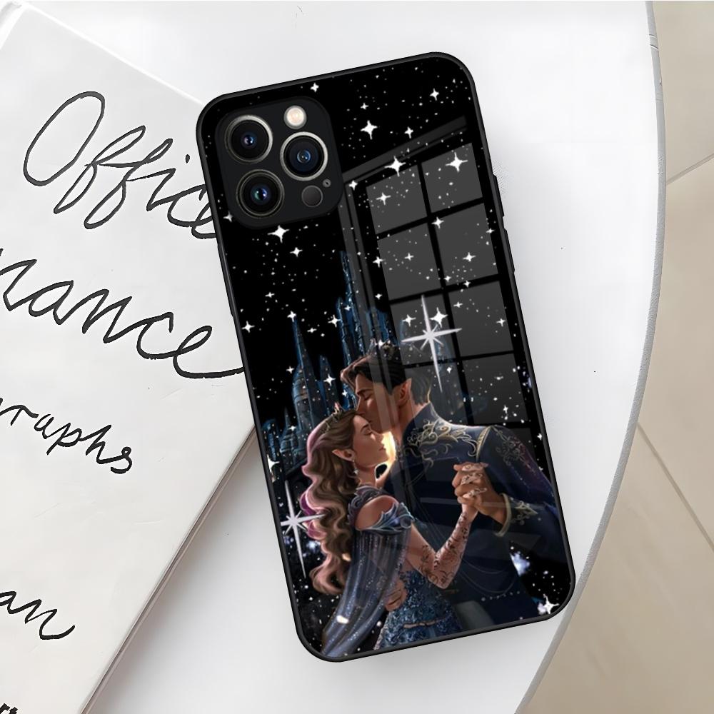 Чехол для телефона Acotar A Court of Mist and Fury для Iphone 17 16 Air 15 14 12 11 13 Pro Max Mini X Xr Xs Se Стеклянная крышка Puls