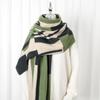 2024 Autumn/Winter New Printed Cashmere Like Long Scarf Shawl Women'S Warm Scarf Shawl Thickened With Velvet