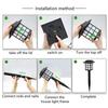 3000LM 2pcs Outdoor Solar Garden Lights Waterproof House LED Pathway Light Sensor Solar Landscape Lights For Yard Patio Walkway Garden
