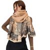 New Winter Imitation Cashmere Scarf for Women Literary  Light and Luxurious Style  Jiangnan Jacquard Scarf Plus Velvet Warm Shawl