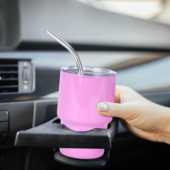 1/6 шт. Стакан из нержавеющей стали с крышкой-соломинкой 90/150 мл, мини-многоцелевой стакан