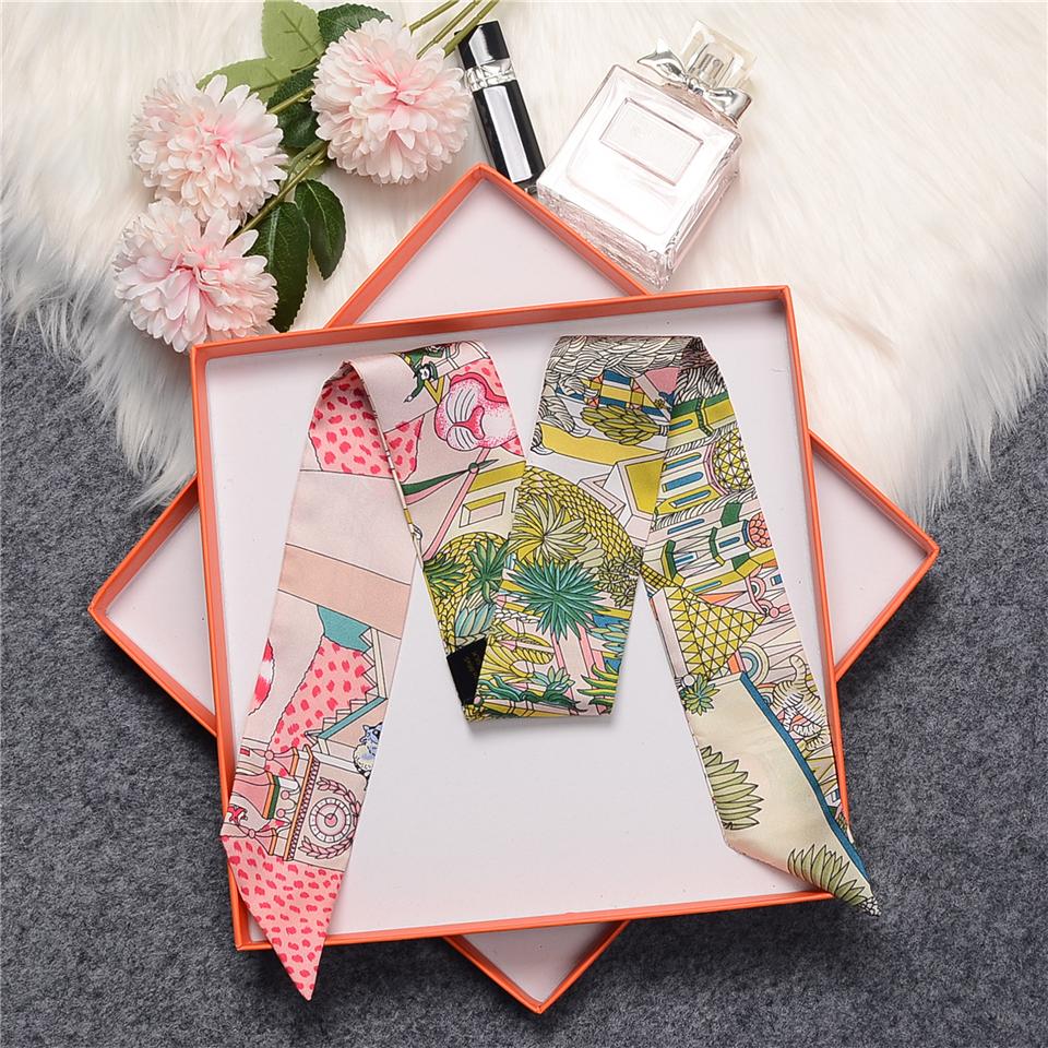 Jungle Leopard Real Silk Scarf Women Design Natural Mulberry Silk Scarf Foulard Hair Bag Scarves Neckerchief