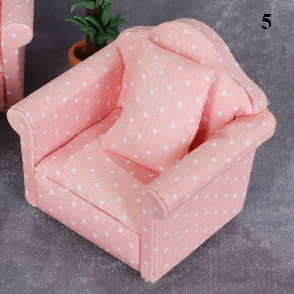 1:12 Кукол Девочки Подарки Мини Мебель Игрушки Миниатюрный Мягкий Диван Кукольный Домик Игрушка для Ролевых Игр