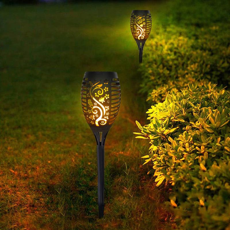 Solar Flame Torch Light for Outdoor Garden, Lawn, Fence, Patio, and Bar Counter