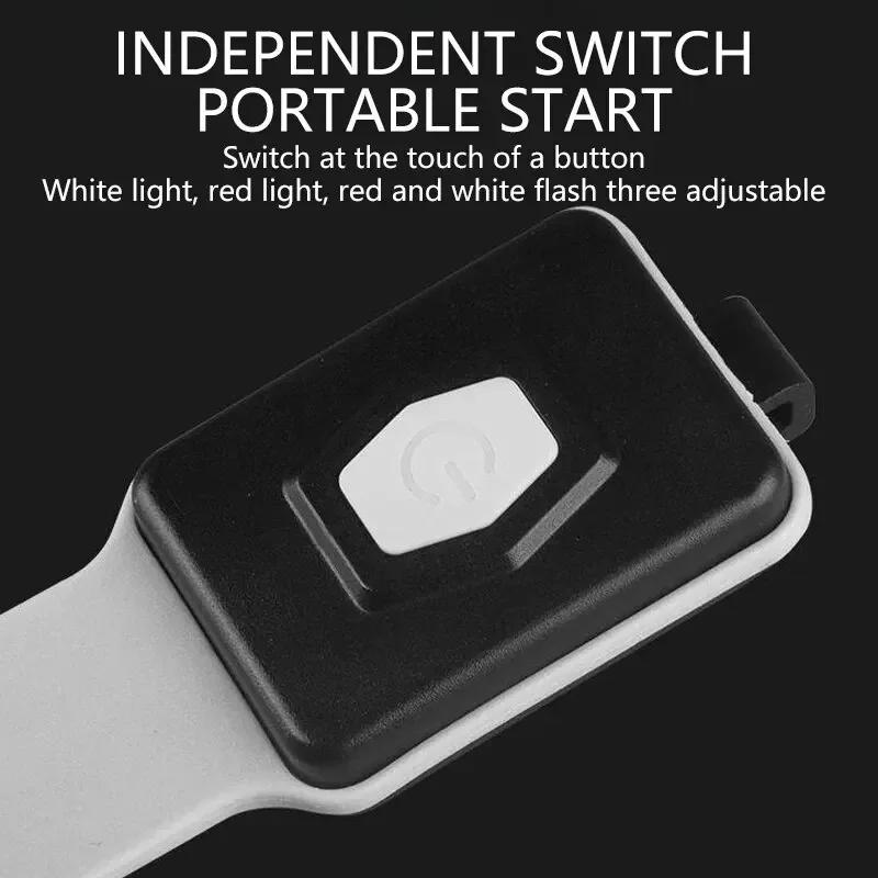 COB LED Наручный фонарь 350 мАч 500 лм Спорт Ночной бег Предупреждающий Нарукавный/наножный/наручный фонарь USB Type-C Перезаряжаемый IPX4 Водонепроницаемый
