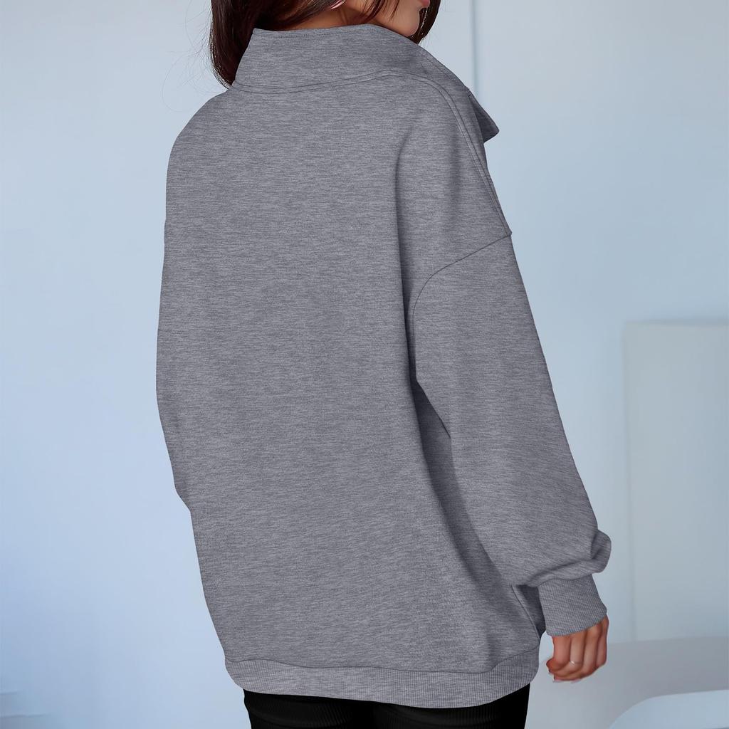 Женский модный пуловер с длинными рукавами и однотонный свитшот
