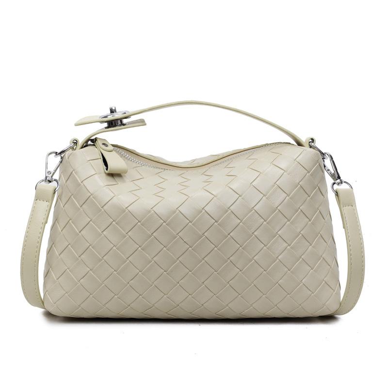 2025 Summer New Bag Women's Niche Hand Carry Woven Pattern Shoulder Bag High Value Fashion Bag Women