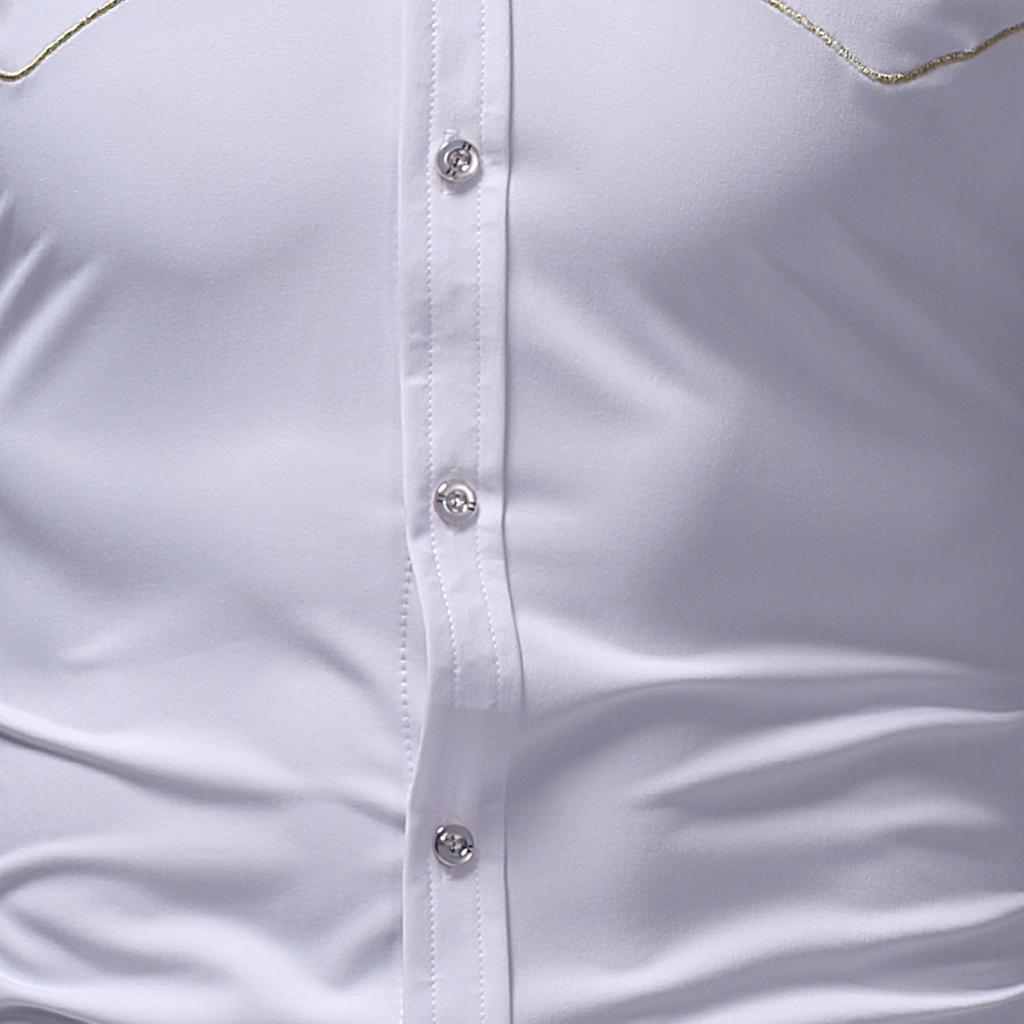 Осенне-зимняя мужская повседневная мужская рубашка в придворном стиле большого размера с вышивкой и длинными рукавами, воротником-стойкой, мужская рубашка, модные мужские топы