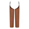 Men Cowboy Faux Suede Chaps Removable Buckle Leg Protection Covers for Horse Riding Role Play Themed Party Costume