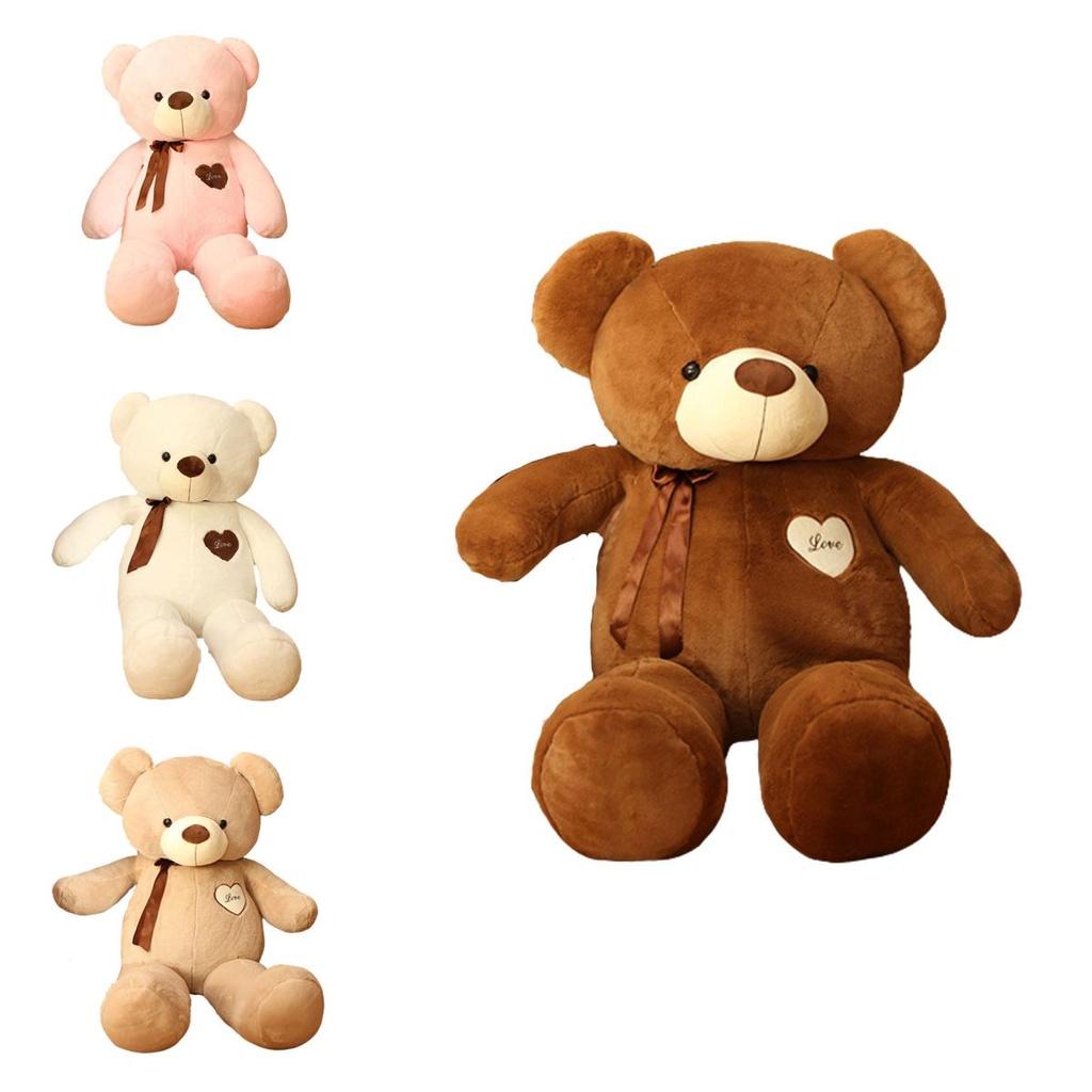 Genuine Teddy Bear Plushie With Silk Ribbon Perfect Gift For Baby Showers And Birthdays