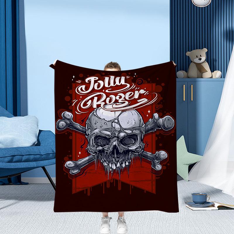 Halloween Pumpkin Head Series Printed Blanket for Sofa Bed Travel Camping Living Room Office Conditioning Blanket