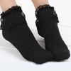 1 Pair Cotton Socks Skin-friendly Colorfast Lace Patchwork Lace Princess Socks for Daily Life