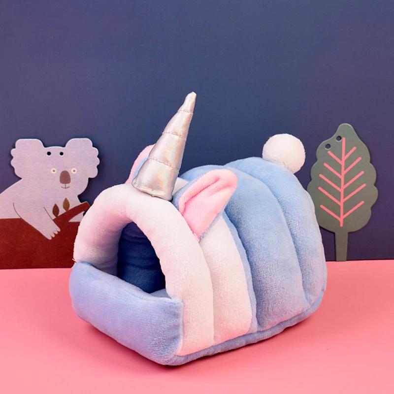 Cute Plush Winter Warm Small Animal Nest, Cozy Sleeping House for Hamsters, Guinea Pigs, Squirrels and Hedgehogs