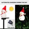 Рождественский Снеговик Солнечные Колышки Светильники Снеговик Светильники на солнечной батарее Водонепроницаемые Солнечные Рождественские Украшения Уличная Солнечная Энергия
