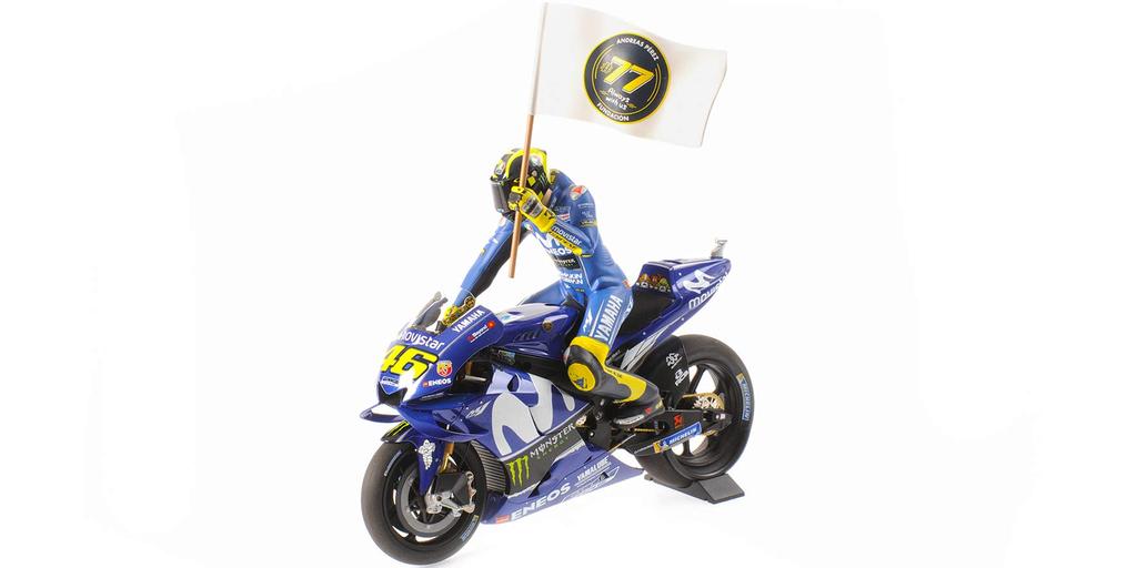 Minichamps Yamaha 2018 MotoGP Гран-при Каталонии Росси в комплекте 1/12 YZR-M1 "MOVISTAR YAMAHA" #46 V. Фигура/Флаг