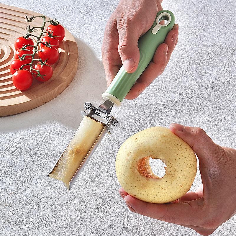 Регулируемый инструмент для удаления сердцевины фруктов и овощей, Модернизированный нож для болгарского перца 2-в-1 и удалитель семян, Для удаления сердцевины фруктов и овощей