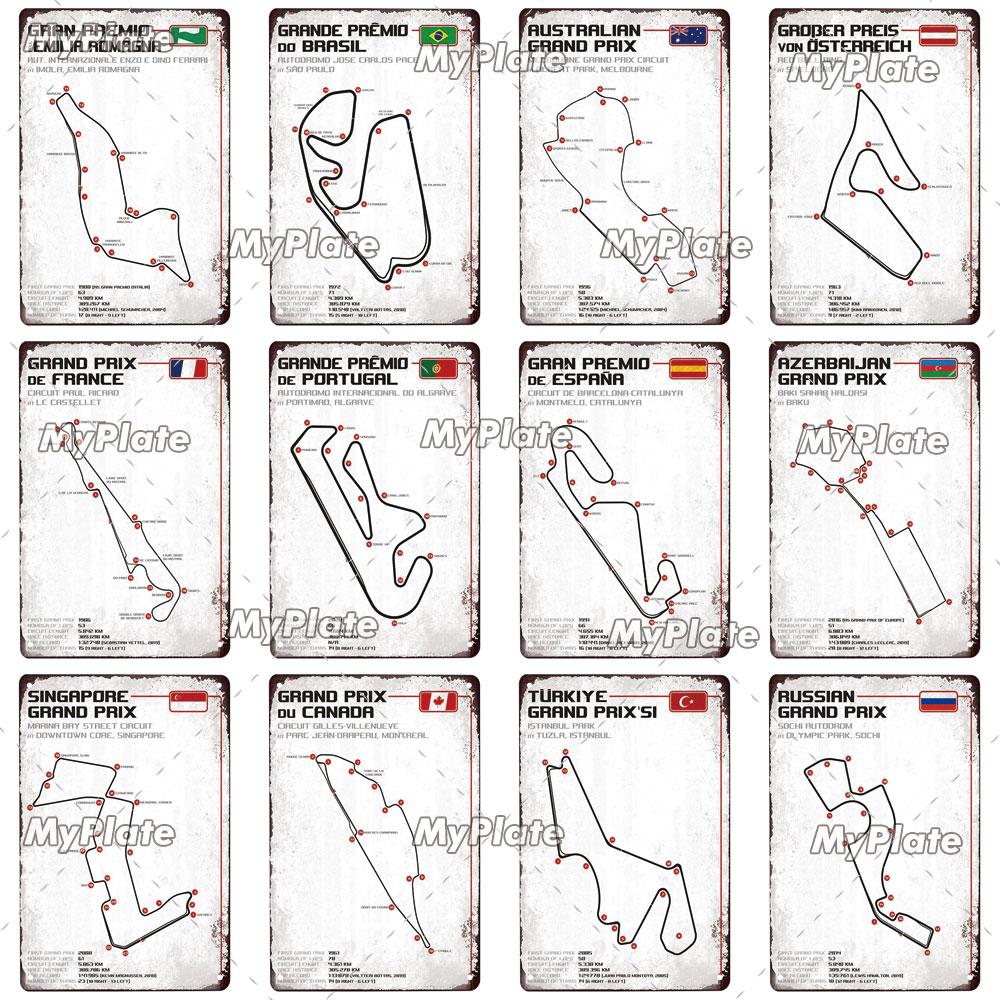 Винтажный гоночный трек, металлический плакат, жестяная табличка для соревнований, железная пластина, бар, клуб, человек, пещера, домашний декор, плакат для фанатов, на заказ