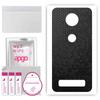 apgo Protective Skin Sticker for the Back Compatible with Motorola Moto Z3, Wrap Film, Foil, Vinyl - Pattern Black Honeycomb