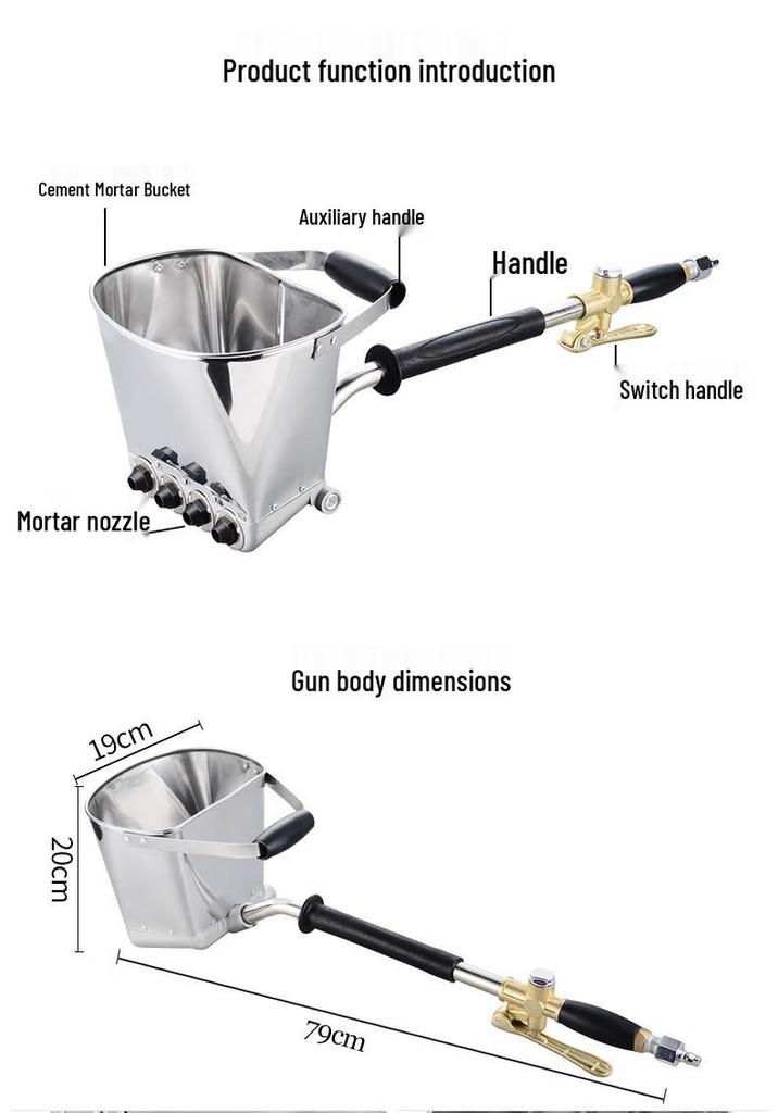 Multi-functional Cement Mortar Sprayer: Indoor/Outdoor Wall Plastering & Grouting Machine