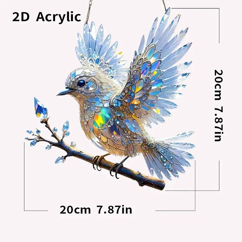 1 шт. Красочный акриловый подвесной кулон в виде птицы, украшение для дома, красивое украшение для гостиной, двора, подарки