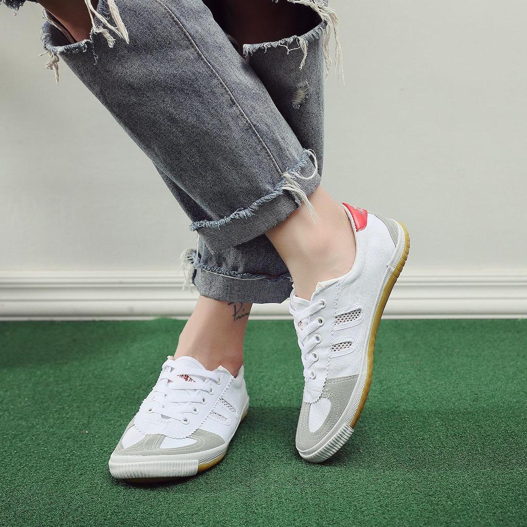 Дышащие парусиновые волейбольные и тренировочные туфли для боевых искусств с мягкой подошвой