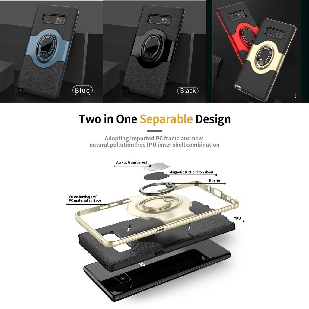 Высококачественный защитный чехол-броня из ТПУ с вращающимся на 360 градусов кольцом-держателем для Samsung S9