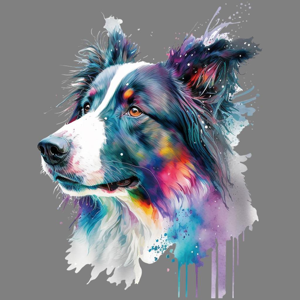 1pc Colorful Dog Heat Transfer Sticker, DIY Iron-On Decals For Clothes, T-Shirt Making, Pillow Decorating, Clothing Supplies & Appliques