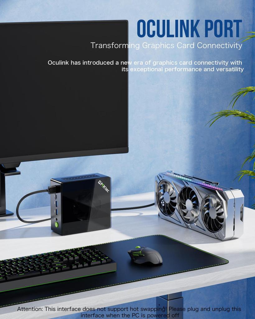 МИНИ-ПК GMK K8 plus 32 ГБ ОЗУ + 1 ТБ SSD AMD Ryzen 7 8845HS AMD Radeon 780M WINDOWS 11