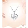 DIANJIE S925 Sterling Silver Rotating Shape Love Pendant Korean Simple All-Match Clavicle Chain Accessories Hanging