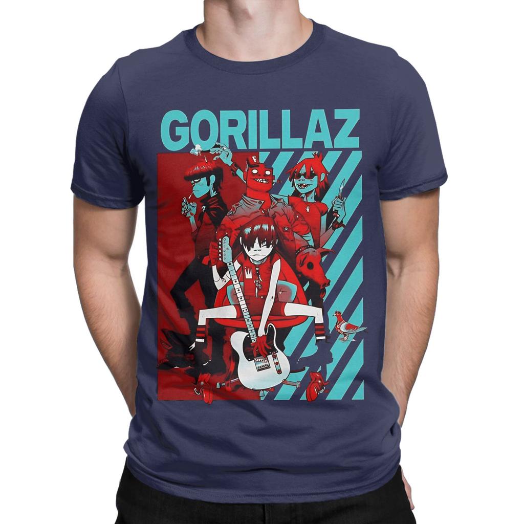Classic Funny 100 Cotton Tshirt Gorillaz Tees Tops For Unisex
