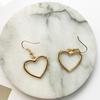 Women Elegant Fashion Hollow Out Love Heart Drop Piercing Earring MIT