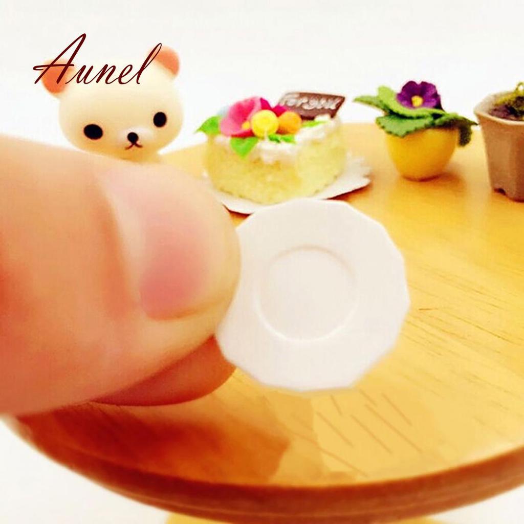 33Pcs 1:12 Dollhouse Miniature Kitchen Tableware Plastic Mini Plate Dishes Set