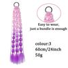 Horsetail Wig Gradual Color Lantern Bubble Fried Dough Twists Braid Horsetail Female Synthetic Wig Suitable for Party