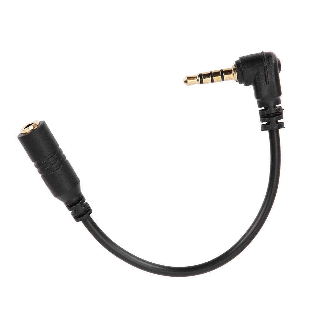 Black TRS to TRRS Converter 3.5mm Jack Audio Converter Cable Earphone Adapter Cable Tablets