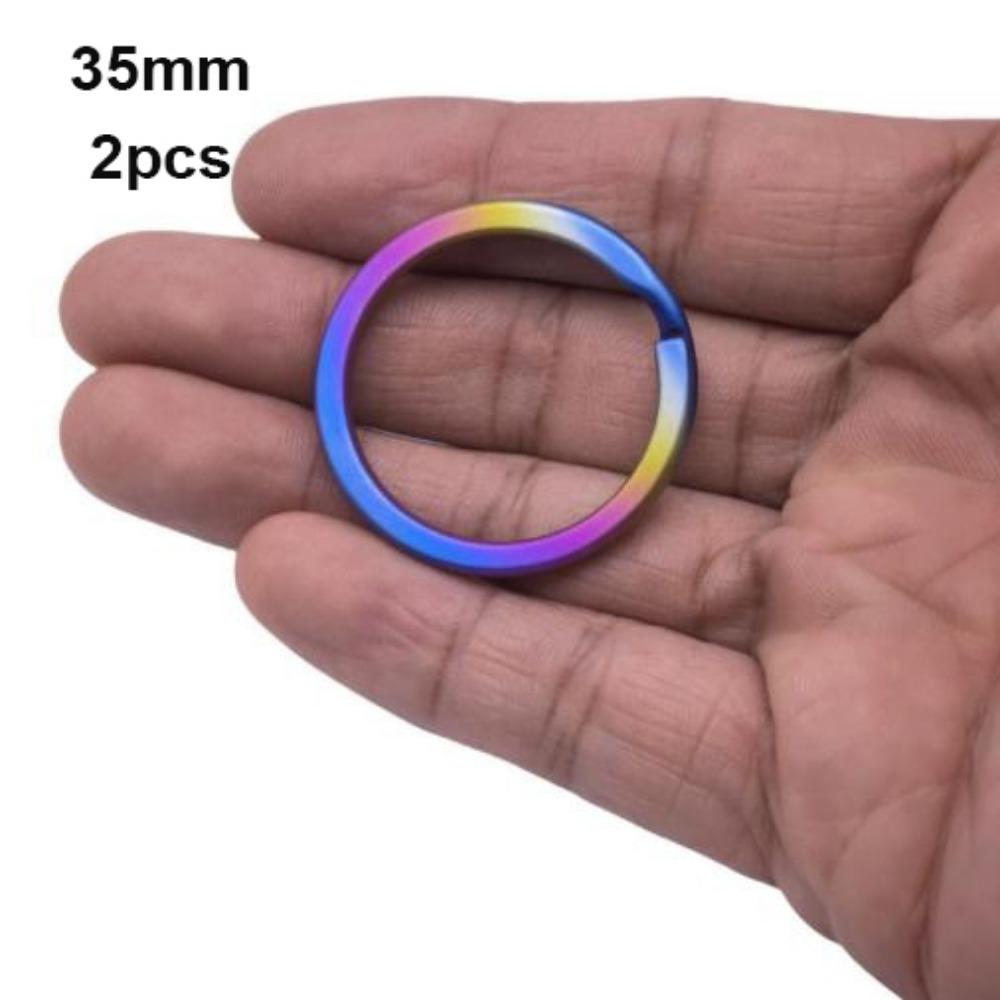 2 шт. Разных размеров Титановый сплав EDC Брелок для ключей Портативный держатель для ключей Кемпинг Путешествия Подвесной инструмент