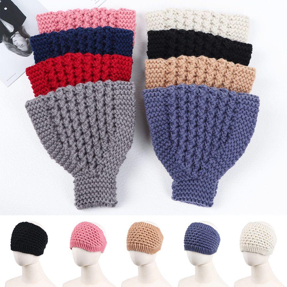 Pineapple Crochet Scarf for Girls Headwear Winter Headbands Knitted Turban Head Wraps Warmers Hat