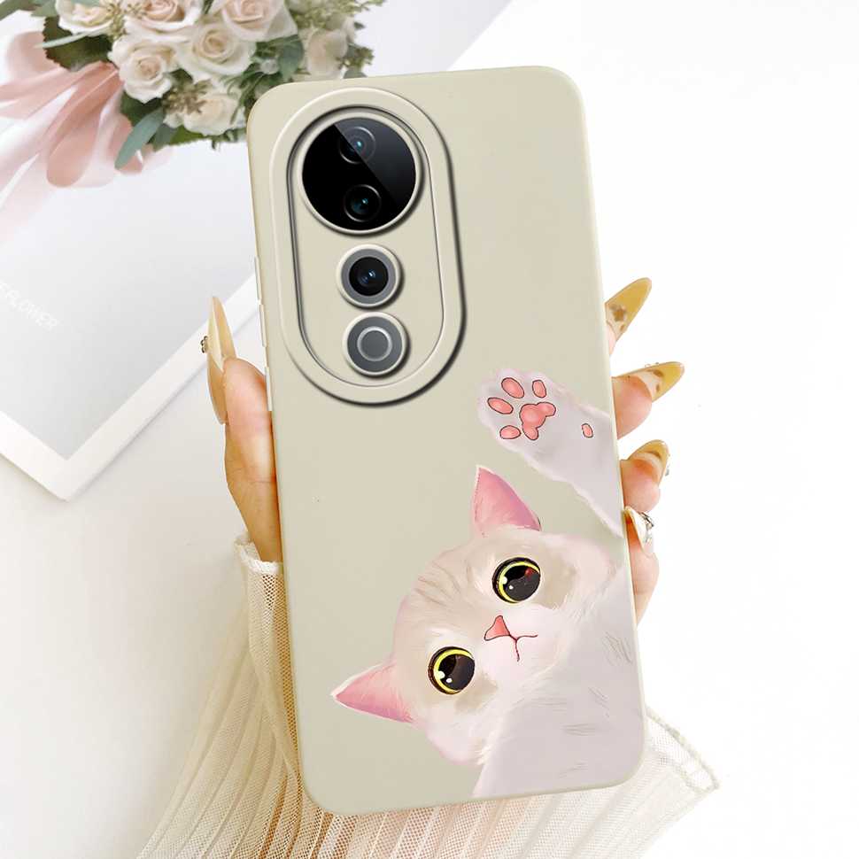 Чехол для vivo S19 Pro 5G Мультяшный Кролик Цветы Мягкий Силиконовый Задний Чехол Для Vivo S19 Pro V2362A Ударопрочные Чехлы для Телефона